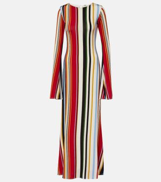 Cala de la Cruz Amay striped jersey maxi dress