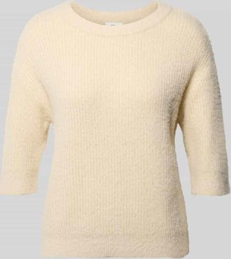 s.Oliver Red Label Regular Fit Strickpullover aus Baumwoll-Mix in Ecru, Größe 34