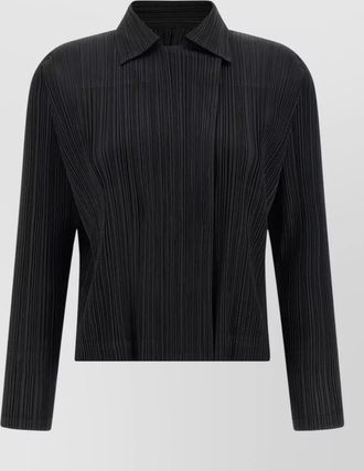 Pleats Please Issey Miyake february edition jacket collared long sleeves