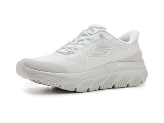 Skechers Mens Go Walk Max Cushioning Hyper Burst Zoltar Hands Free Slip-ins, White/Gray, 10.5 UK