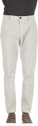 Department Five Lichtgrijze broek met verborgen knoop - Heren - Chinos - Grijs - W36 - Broeken