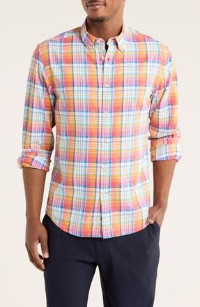 James Campbell Windram Long Sleeve Cotton Button-Up Shirt in Coral at Nordstrom Rack, Size Xx-Large
