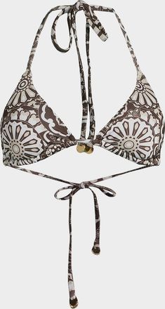 Ramy Brook Adley Floral Halterneck Bikini Top