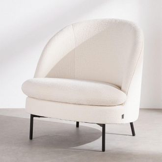 Maisons du monde Sillón de tejido texturizado marfil