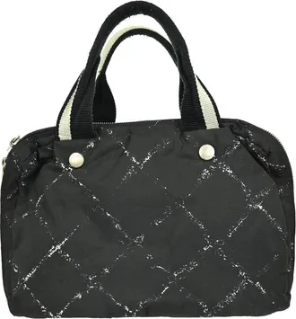 Chanel Pre-owned Handbags, female, Black, Size: ONE SIZE Pre-owned Vintage Quilted Cosmetic Case