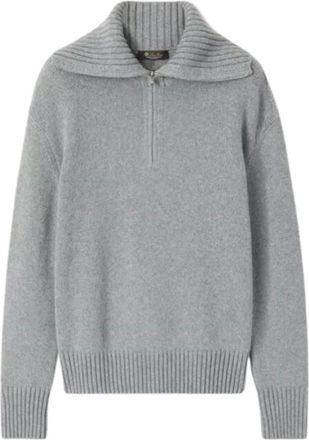 Loro Piana Parksville Pullover - Dames - Cashmere truien - Grijs - S - Truien & Vesten