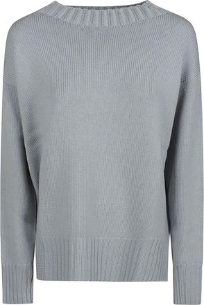 Drumohr Softly Knitted Round Neck Sweater in Grey