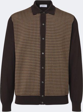 Lardini Cardigan in lana pied-de-poule