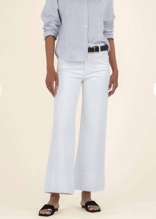 Kut from the Kloth Meg Pin Tuck High Rise Jeans In White