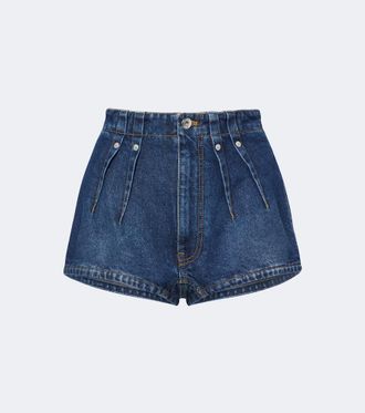 MUGLER Shorts di jeans con pinces