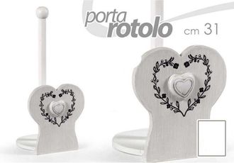 Trade Shop Trade Shop - Portarrollos De Cocina Decoraci&oacute;n Coraz&oacute;n 31 Cm Madera Shabby Chic Papel De Mesa 662270