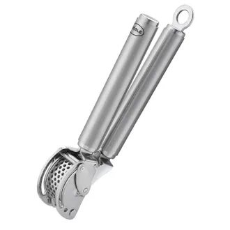 R&ouml;sle Stainless Steel Mincing Garlic / Ginger Press with Scraper, 9-inch