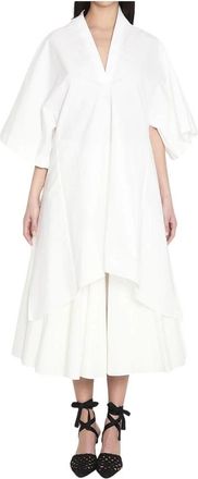Jacquemus La Tunique Moisson - Dames - Casual kleedjes - Wit - S - Katoen - Kleedjes