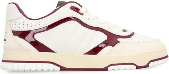 Gucci Schoenen, Heren, Wit, 43 EU, Leer, Re-Web Low-top Sneakers