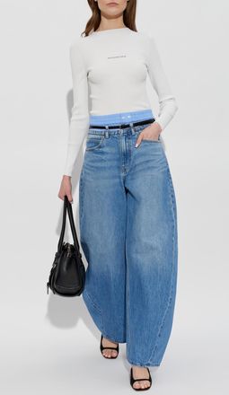 Alexander Wang Top With Z Logo, Womens, White