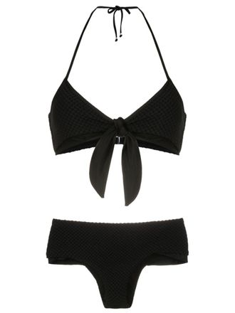 Amir Slama bow-embellished bikini - Black