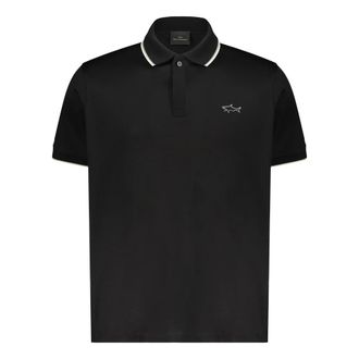 Paul & Shark Paul & Shark, Polo Shirts, male, Black, Size: 2XL Aqua Touch Cotton Polo