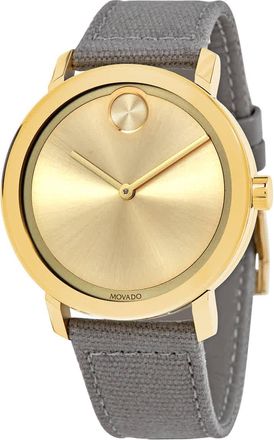 Movado Bold Evolution Quartz Gold Dial Mens Watch 3600692