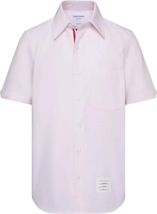 Thom Browne Short Sleeve Polo - Heren - Korte mouwen Overhemden - Roze - L - Overhemden