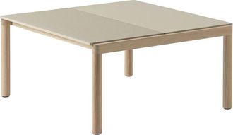 MUUTO Couple Couchtisch, 84 x 80 cm, 1 Plain 1 Wavy, Eiche / sand
