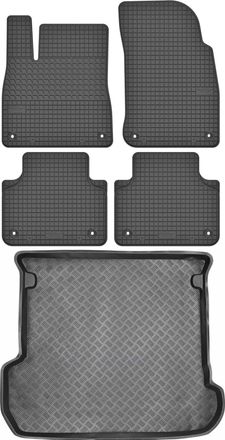 OEM Audi Q7 Ii 4m Suv A Partir De 2015 Set - Alfombrillas De Goma Para Coche + Alfombrilla Para Maletero