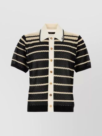 Amiri embroidered crochet shirt