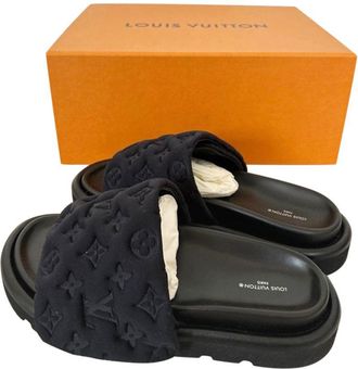 Louis Vuitton Black Pool Pillow Mules Size 40
