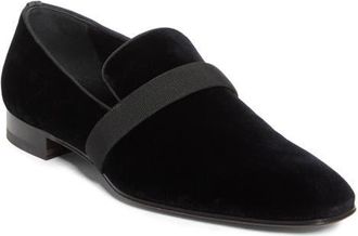 Christian Louboutin Dandy Deco Velour Venetian Loafer in Black at Nordstrom, Size 10.5Us