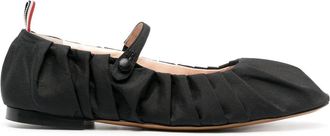Thom Browne John ballerina shoes - women - Silk - 37.5 - Black