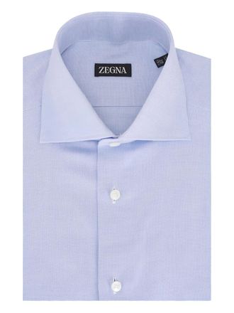 Ermenegildo Zegna fine-check shirt - Blue