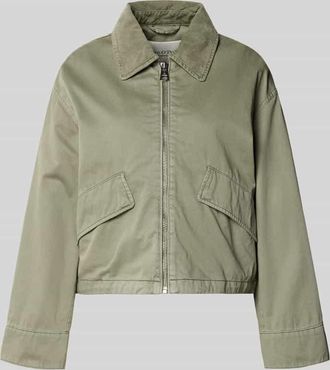 Marc O'Polo Oversized Bomberjacke aus reiner Baumwolle in Gruen, Gr&ouml;&szlig;e 34
