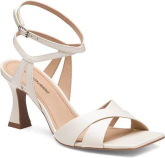 Johnston & Murphy Christine Ankle Strap Sandal in White Glove Leather at Nordstrom, Size 7.5
