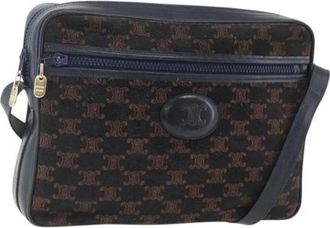 Celine Pre-owned Cross Body Bags, female, Blue, Size: ONE SIZE Pre-owned Canvas Crossbody Bag