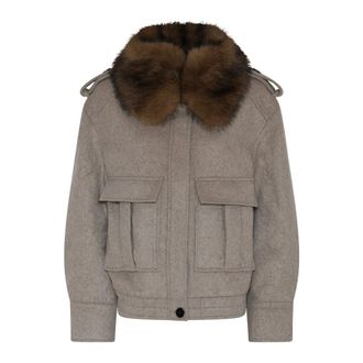 Bruuns Bazaar Violet BBUmi jas - Dames - Jassen - Beige - Maat: L Zijde