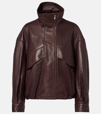 Nour Hammour Chaqueta bomber Roland de piel