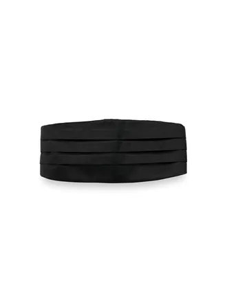 Paul Fredrick Solid Woven Silk Cummerbund