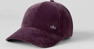 Alo | Velvet Off-Duty Cap in Rich Bordeaux