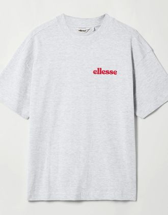 Ellesse Mens Entriamo Tee - Light Grey Marl - Size: 38