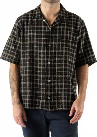 Corridor Wavy Linen Shirt In Black