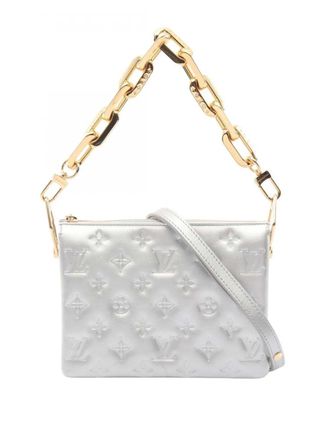 Louis Vuitton 2021-2025 Monogram Embossed Puffy Lambskin Coussin PM shoulder bag - women - Lambskin - One Size - Silver
