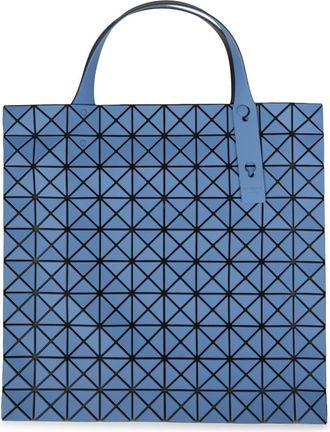 Bao Bao Issey Miyake Geometric Blue Shoulder Bag with Glossy Finish