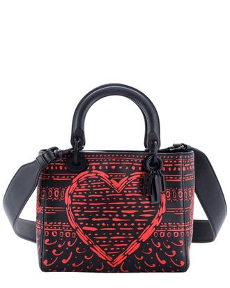 Dior Black & Red Painted Calfskin Leather Ltd. Ed. Playing Cards Painted Lady Dior, Never Carried (Authentic Pre-Loved)