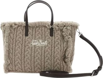 MC2 Saint Barth Colette Wool Braid Tote - Dames - Tassen - Beige - Maat: ONE Size Wol