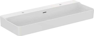 Ideal Lavabo Conca 1200x450x165mm, Lijado Blanco 2 Orificios Para Grifer&iacute;a, Con Rebosadero Ideal Standard