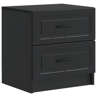 vidaXL Armario De Noche Negro 43 X 34,5 X 44,5 Cm Madera De Ingenier&iacute;a Vidaxl