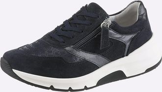 Casual Looks Sneaker CASUAL LOOKS, Damen, Gr. 36, marine, Glattleder, Textil, Veloursleder, Schuhe Sneaker