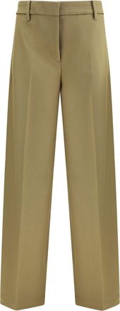 True Royal Womens Pants Virgin Wool Olive Polyester Trousers