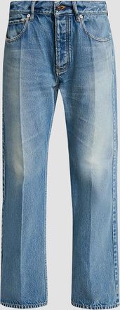 Balenciaga Mid-Rise Faded Denim Straight-Leg Jeans