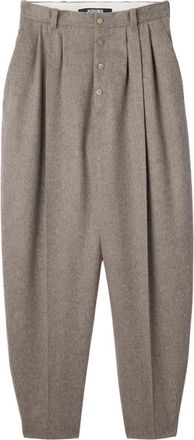 Jacquemus Le Pantalon Fernando - Heren - Nette broeken - Beige - M - Katoen - Broeken