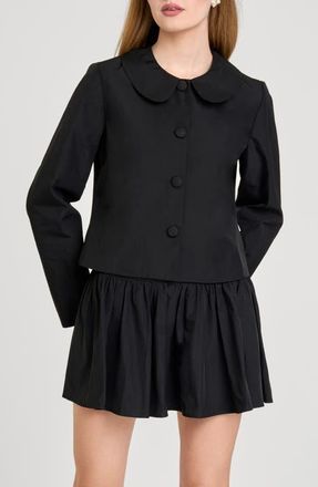 Wayf Elena Button Front Jacket in Black at Nordstrom, Size X-Large